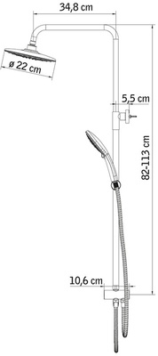 COLUMNA DUCHA DALLAS CROMADA HABITEX